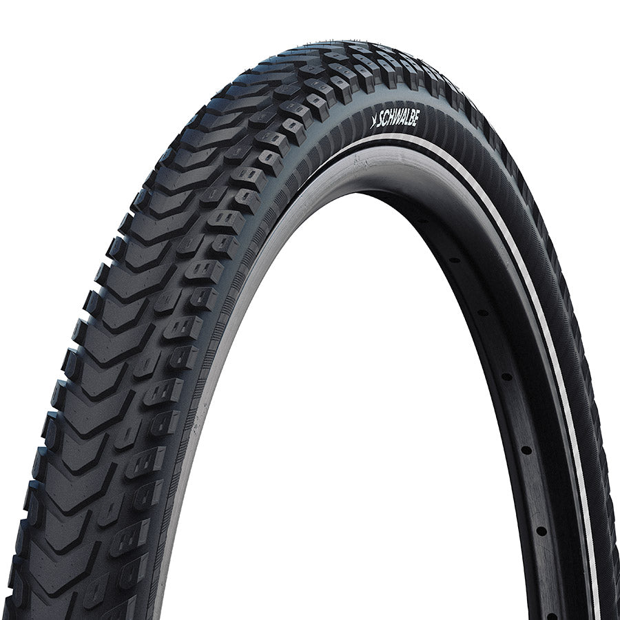 Schwalbe, Marathon Mondial, Hybrid Tire, 700x35C, Folding, Clincher, TravelStar, DoubleDefense, 67TPI, Black