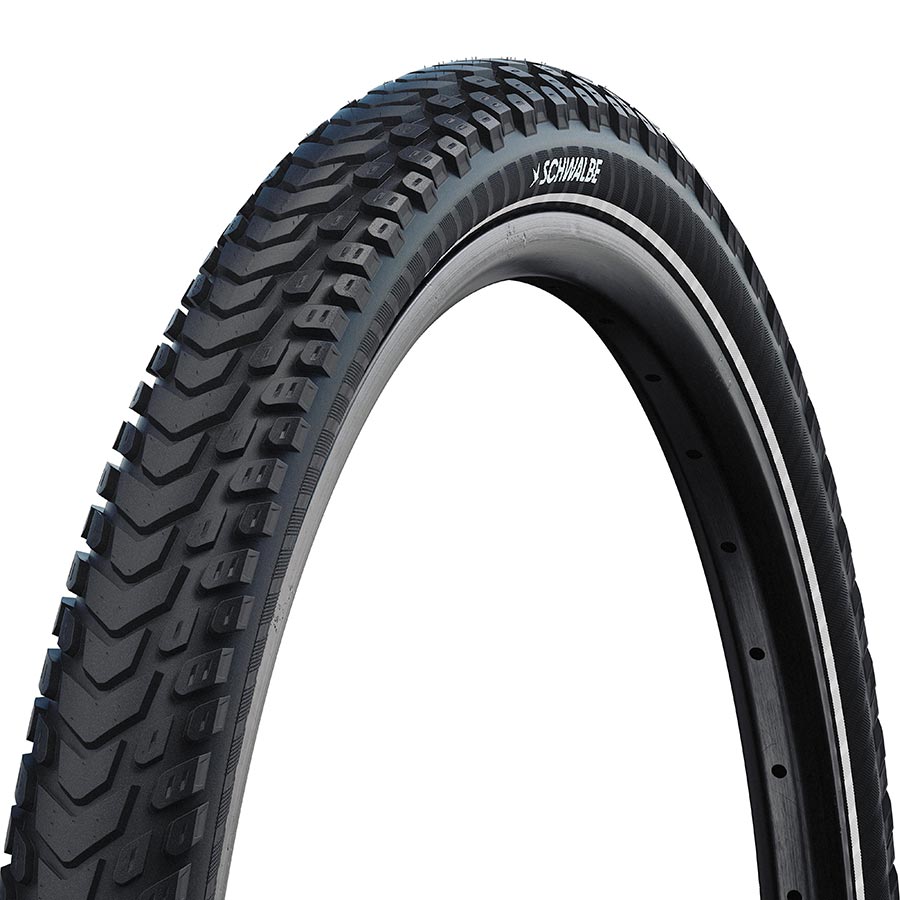 Schwalbe, Marathon Mondial, Hybrid Tire, 700x35C, Folding, Clincher, TravelStar, DoubleDefense, 67TPI, Black