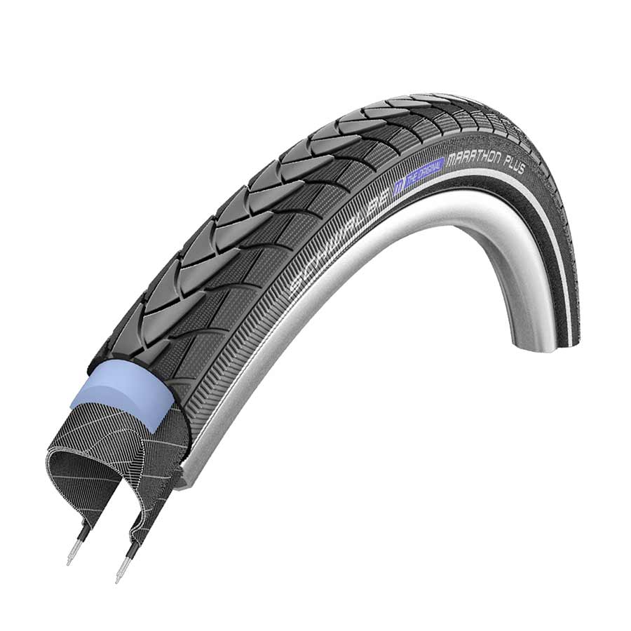 Schwalbe, Marathon Plus, Tire, 700x32C, Wire, Clincher, Endurance, SmartGuard, Reflex, 67TPI, Black