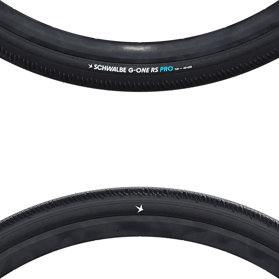 Schwalbe, G-One RS Pro, Gravel Tire, 28''x1.35, Folding, Tubeless Ready, Addix Race, V-Guard, 67TPI, Transparent Sidewall