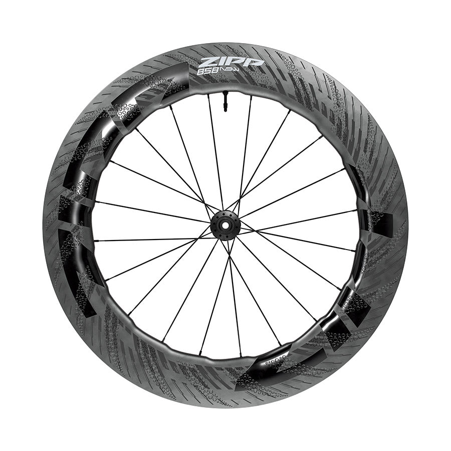 Zipp, 858 NSW D1, Wheel, Front, 700C / 622, Holes: 20, 12mm TA, 100mm, Disc Center Lock