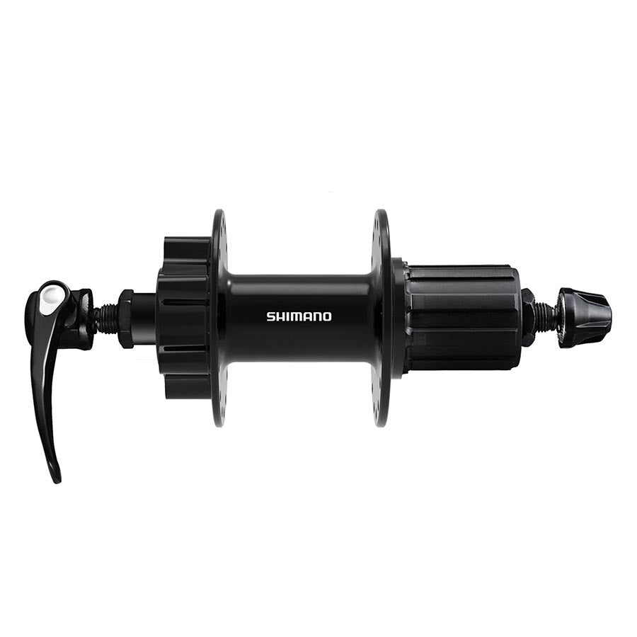 Shimano, FH-QB400, Disc Hub, Rear, 32H, QR, 6-bolt, 135mm, Shimano HG, Black, EFHQB400HMBZB