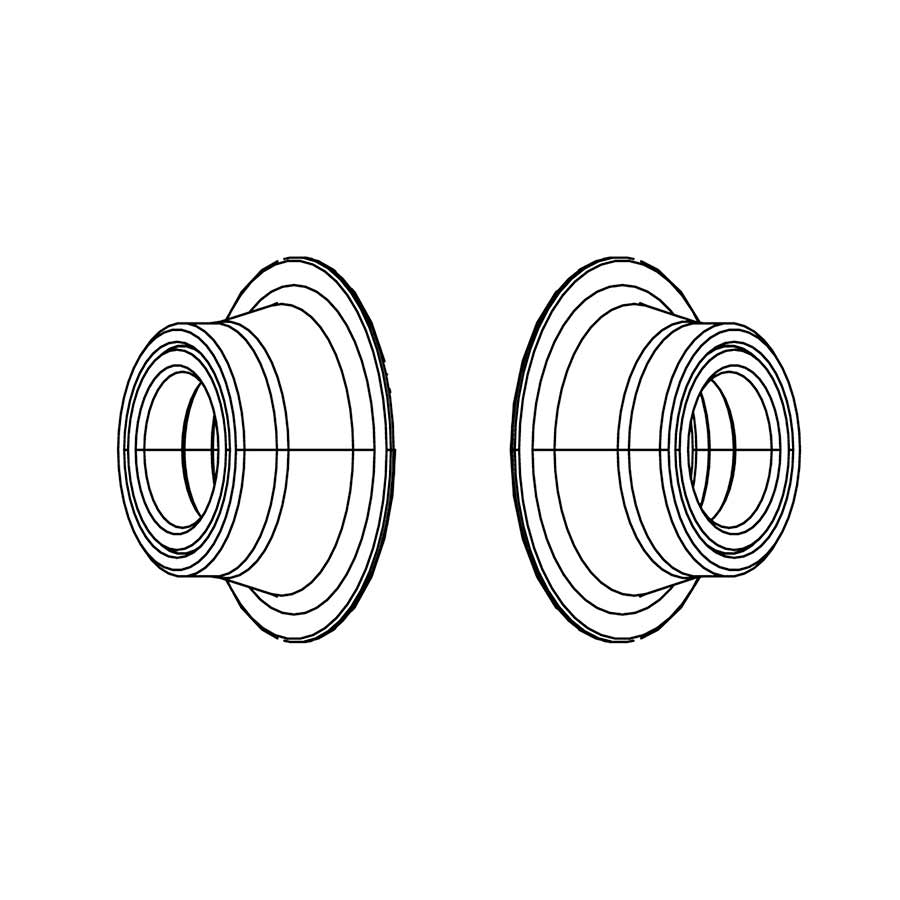 Zipp, 77/177 Conversion Caps, 77 Disc Front 100/12mm TA