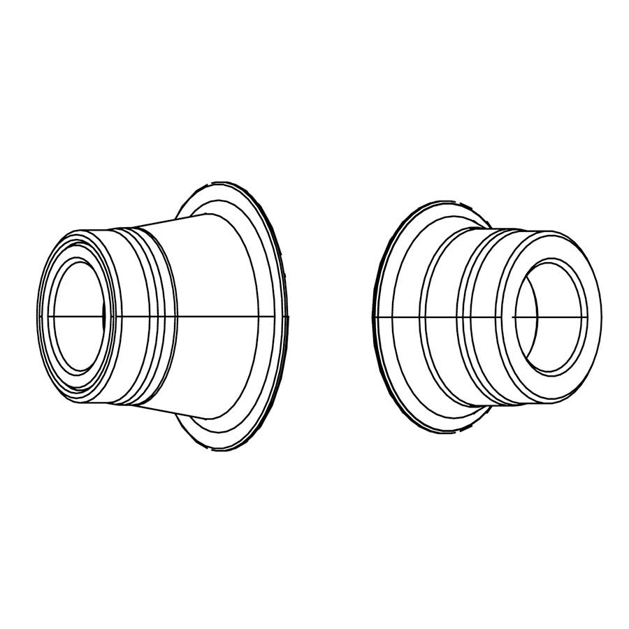 Zipp, 77/177 Conversion Caps, 77 Disc Front 100/12mm TA
