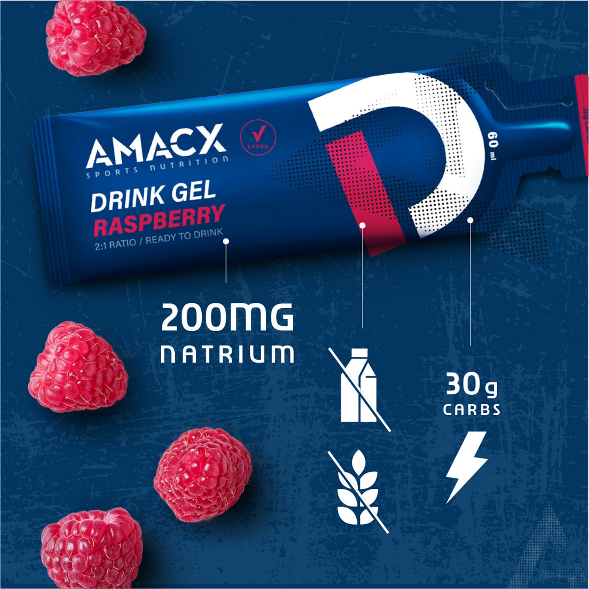 Gel pour boisson à la framboise | Paquet de 12