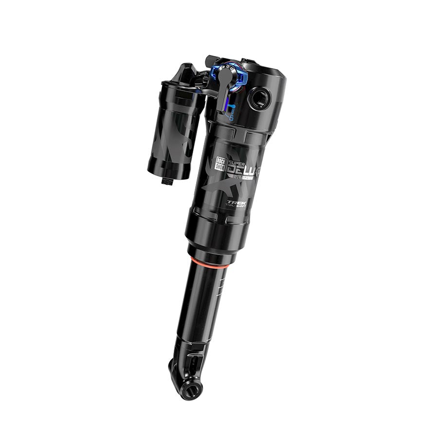 RockShox, Super Deluxe Thru Shaft RCT, Rear shock, 230x62.5, Shaft Eyelet: Trunnion, Body Eyelet: Yoke, 0Neg, Progressive,0Pos, MReb/MComp, 380Lockout, 2021+ Trek Slash