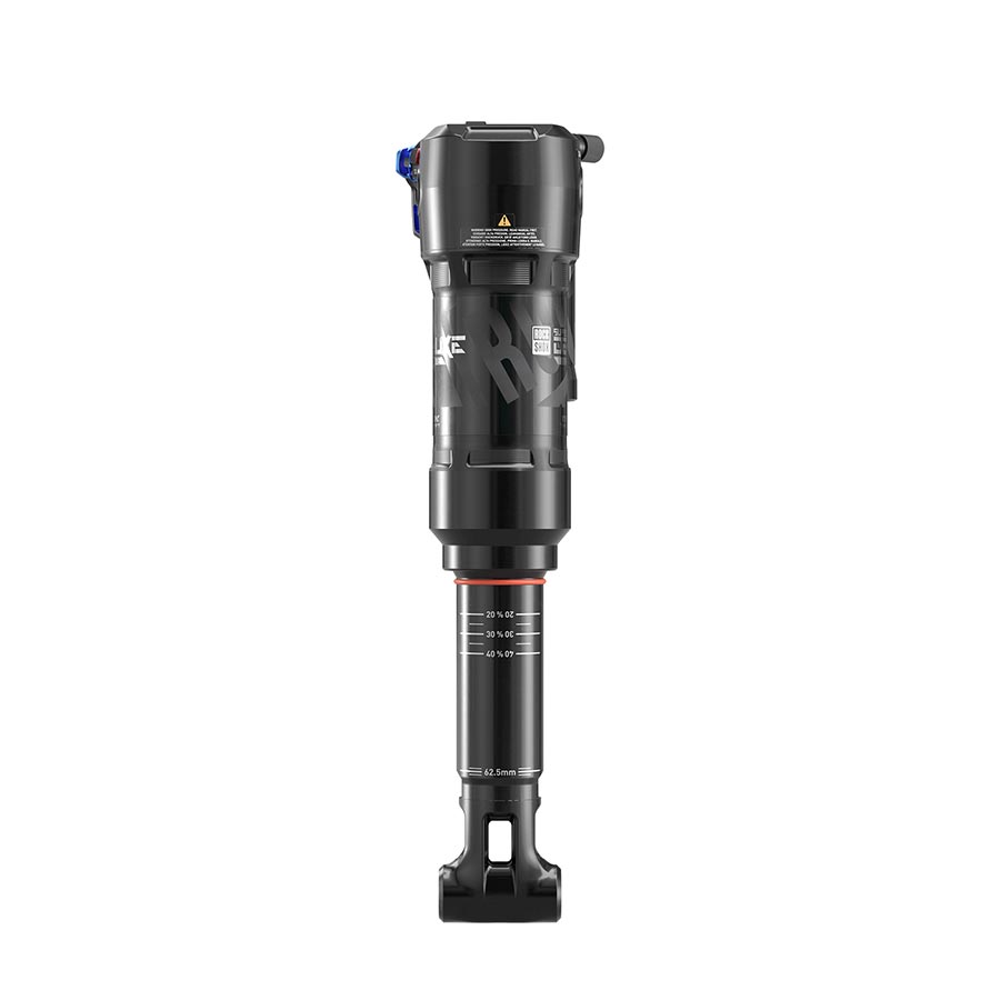 RockShox, Super Deluxe Thru Shaft RCT, Rear shock, 230x62.5, Shaft Eyelet: Trunnion, Body Eyelet: Yoke, 0Neg, Progressive,0Pos, MReb/MComp, 380Lockout, 2021+ Trek Slash