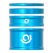 Industry Nine, iRiX, Headset Spacer Kit, 1-1/8'', Height: 2.5mm/5mm/10mm/20mm, Aluminum, Turquoise