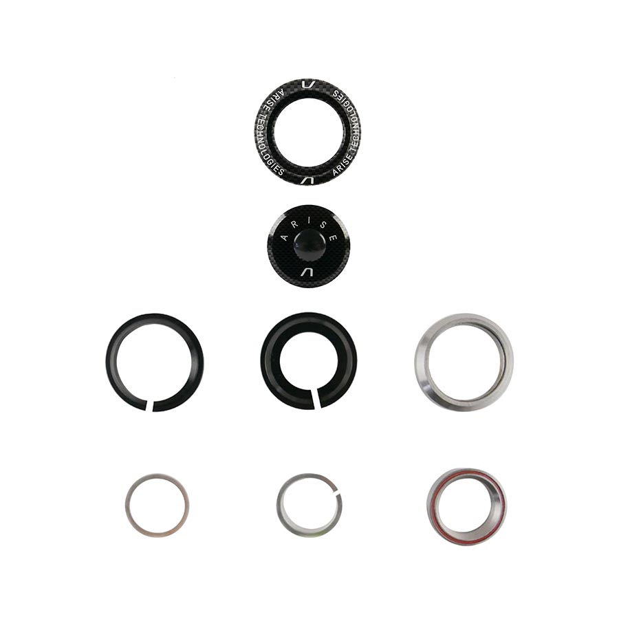 ARISE, Crystal 8 1-1/8''-1.5'', Headset, Integrated, Complete, Black