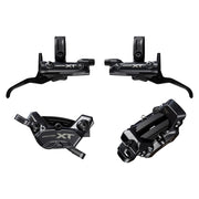 Shimano, XT BL-M8200 / BR-M8220 Kit, MTB Hydraulic Disc Brake, Front and Rear, Flat mount, Disc: Not included, Black, IBRM8220UPGKIT1