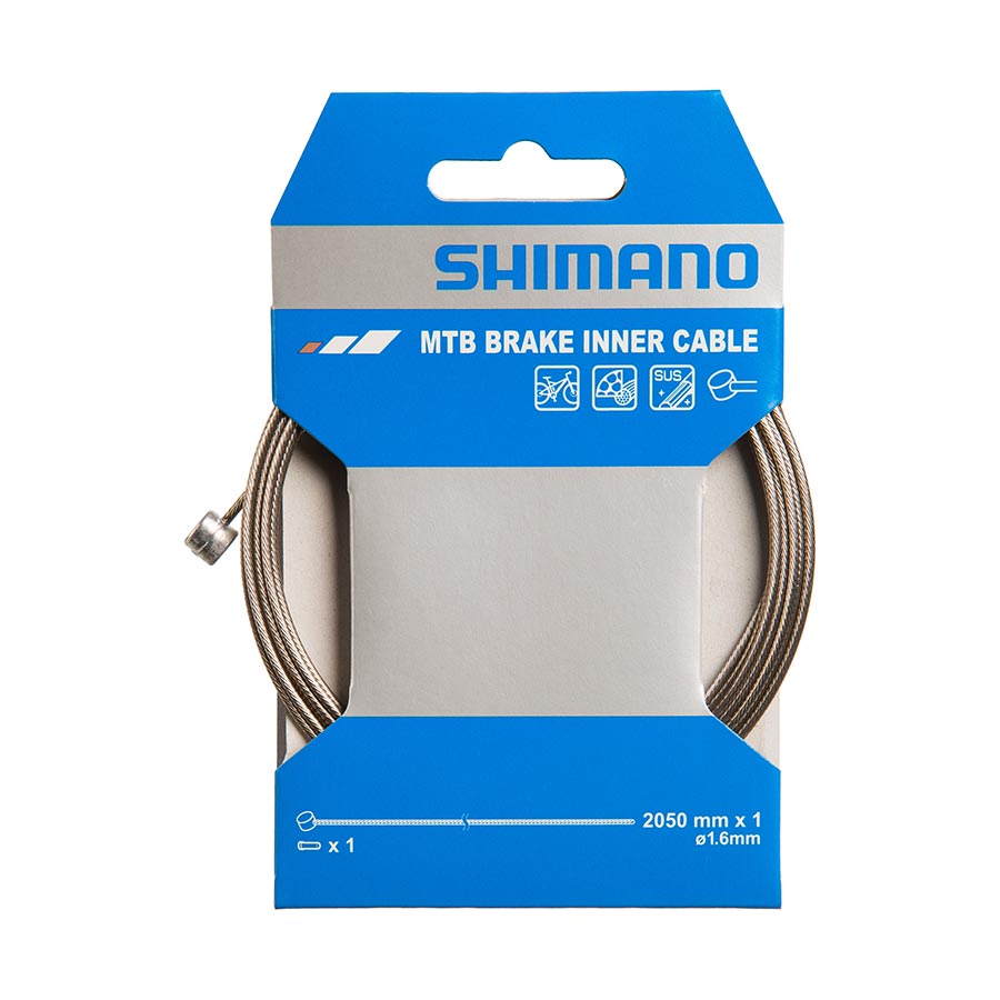 Shimano, Brake cable, Stainless, Road, 1.6 x 2050mm, Unit