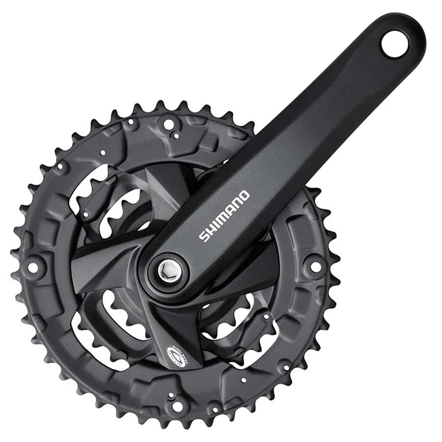 Shimano, FC-M371, Crankset, 9 sp., 170mm, 22/32/44T, Square, 50mm, Black
