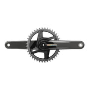 SRAM, Force D2 1x, Crankset, Speed: 12, Spindle: 28.99mm, BCD: Direct Mount, 40, DUB, 172.5mm, Black, Road Disc