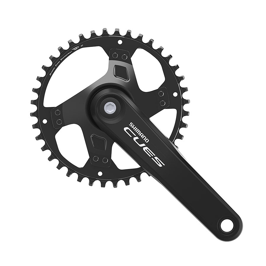 Shimano, CUES FC-U4000-1, Crankset, Speed: 9/10/11, BCD: Rivets, 30, JIS, 170mm, Black, MTB/Boost, EFCU40001CA0