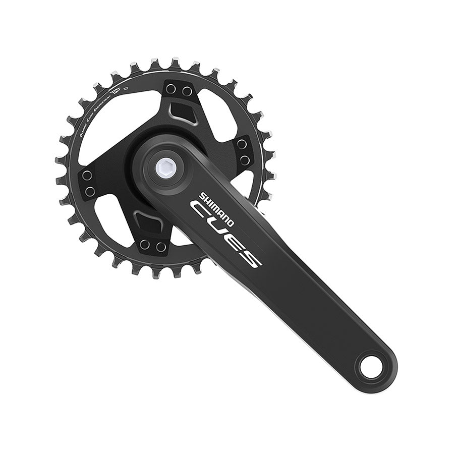 Shimano, CUES FC-U4000-1, Crankset, Speed: 9/10/11, BCD: Rivets, 30, JIS, 170mm, Black, MTB/Boost, EFCU40001CA0