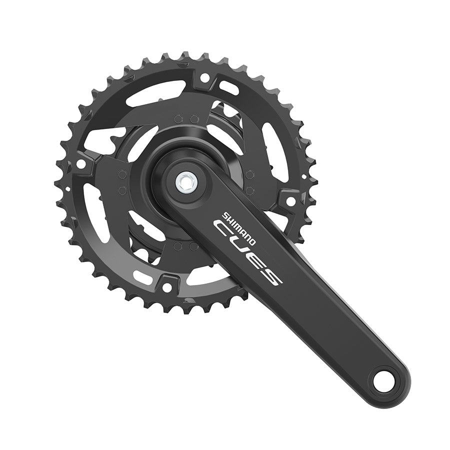 Shimano, CUES FC-U4010-2, Crankset, Speed: 9/10/11, Spindle: 24mm, BCD: Rivets, 26/40, 24mm, 170mm, Black, MTB/Boost, EFCU40102CX06X