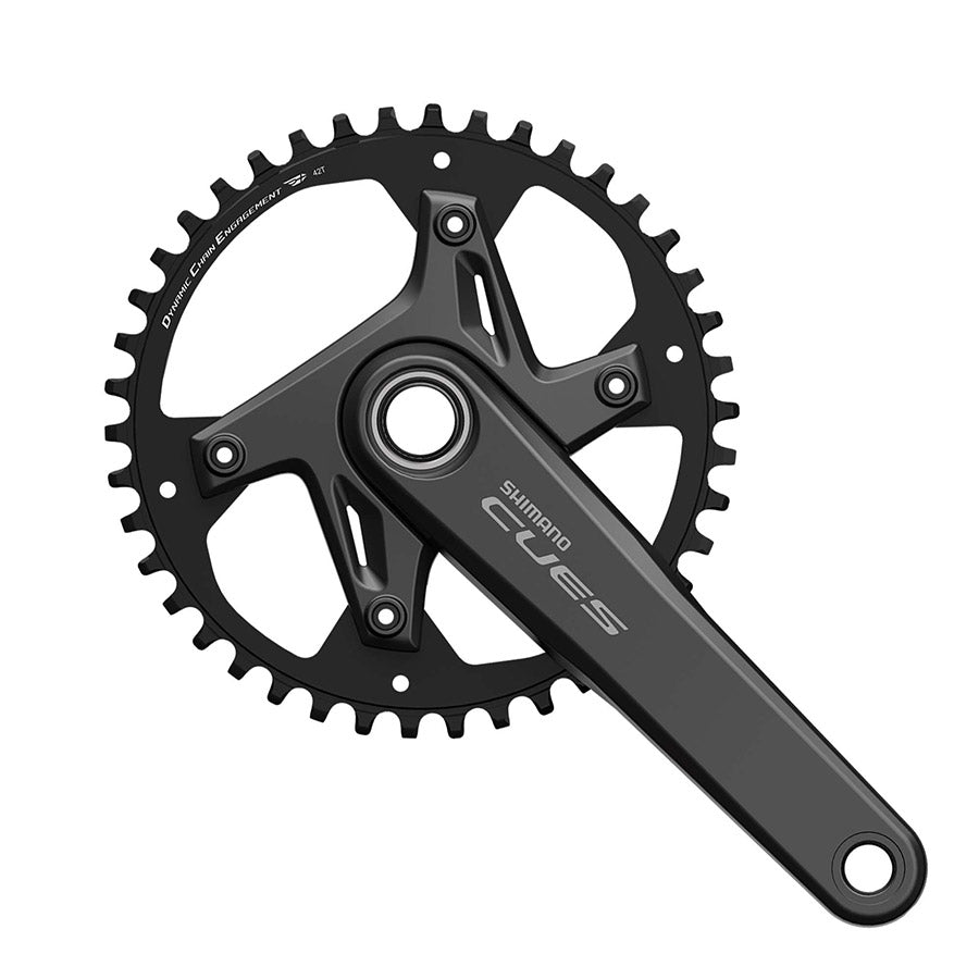 Shimano, CUES FC-U6030-1, Crankset, Speed: 9/10/11, Spindle: 24mm, BCD: 110, 40, Hollowtech II, 165mm, Black, Road Disc, EFCU60301AXB0X