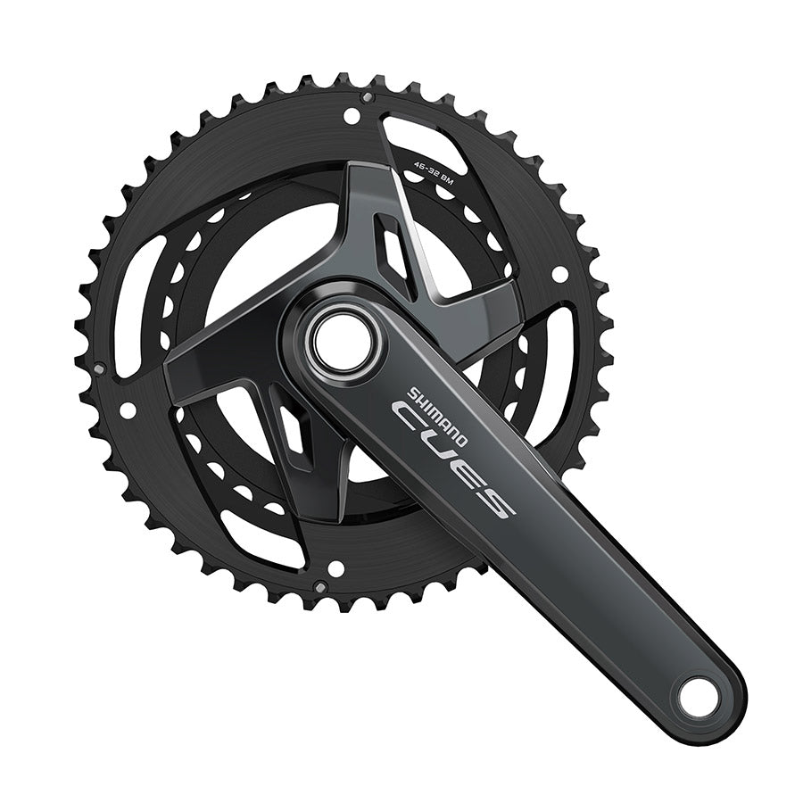 Shimano, CUES FC-U8000-2 32/46T, Crankset, Speed: 11, Spindle: 24mm, BCD: 96, 32/46, Hollowtech II, 170mm, Black, Boost, EFCU80002CX62X
