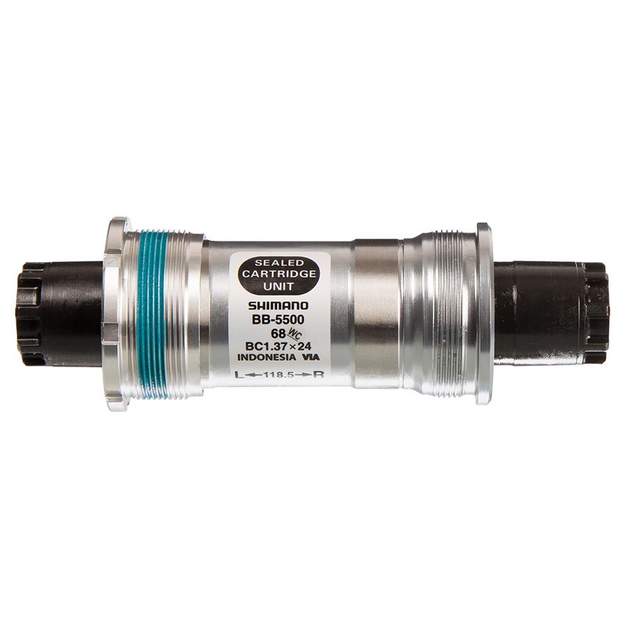 Shimano, EBB5500B18, BB-5500, Octalink, BB Shell: 68mm, Axle: 118.5mm, Steel, Silver