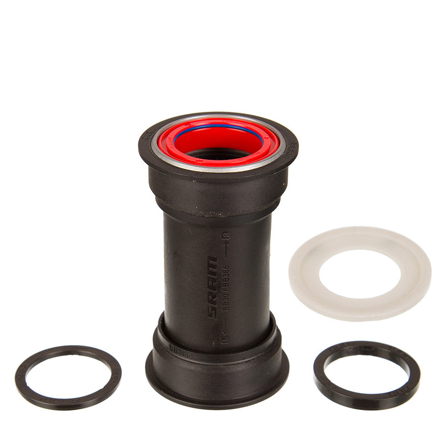 SRAM, DUB BB386 Road Wide Ceramic, Press Fit BB, PF30, Spindle: 28.99mm, Width: 86.5mm, Diameter: 46mm