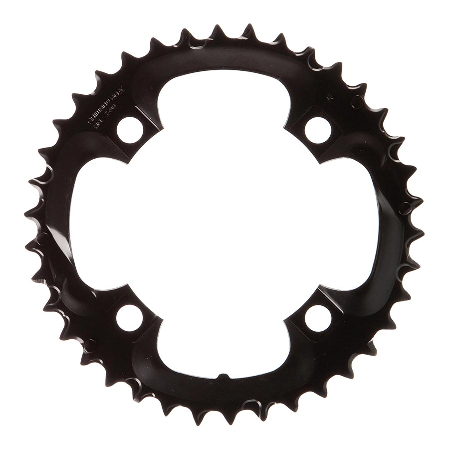 Shimano, Y1KN98040, 38T, 8sp, BCD: 104mm, 4 Bolt, Acera FC-M361, Middle Chainring, For 28/38/48, Steel, Black