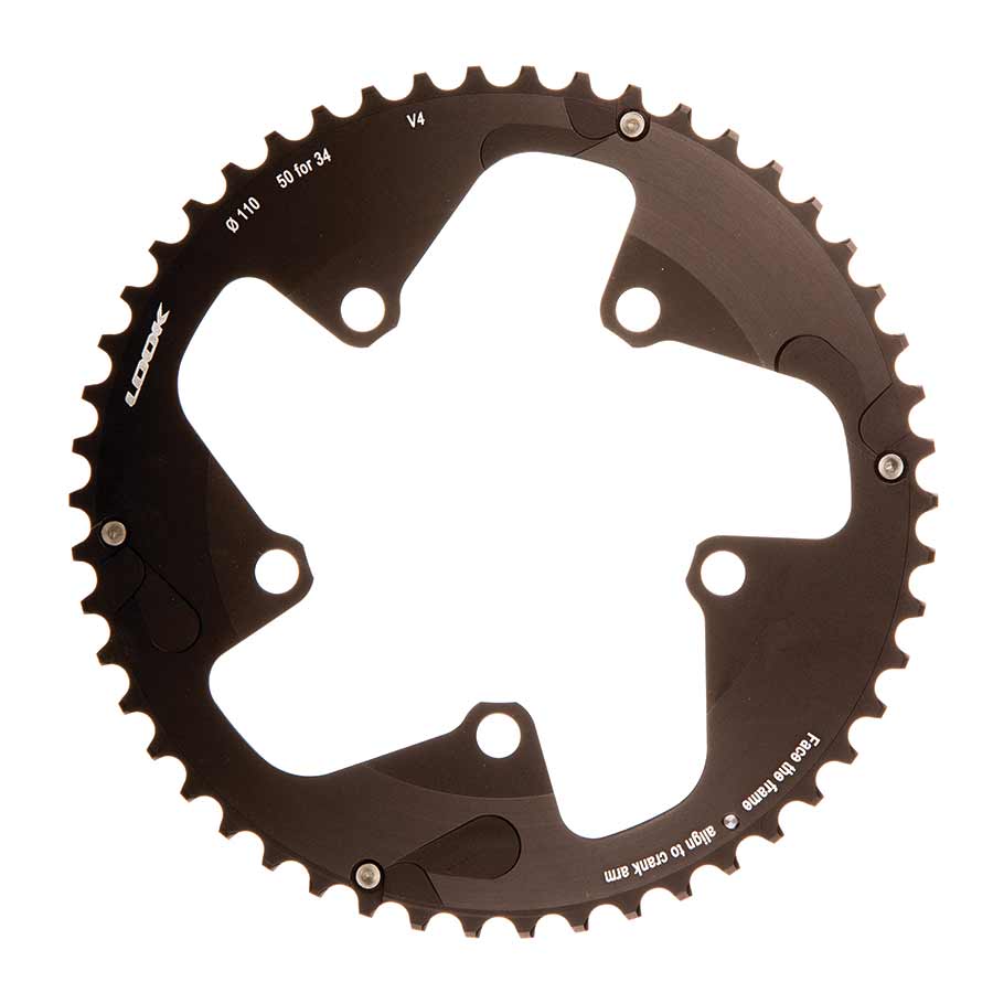 Look, Zed 3, 50T, 11sp, BCD: 110mm, 5 Bolt, Zed 3, Outer Chainring, For 34, Aluminum, Black