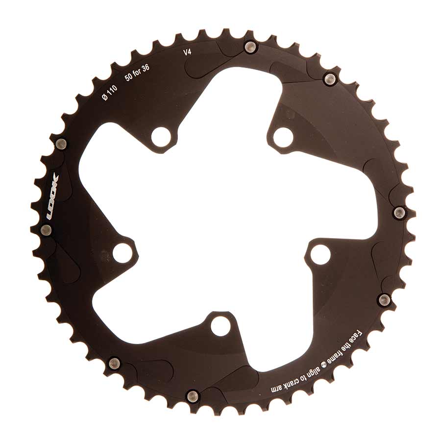 Look, Zed 3, 50T, 11sp, BCD: 110mm, 5 Bolt, Zed 3, Outer Chainring, For 34, Aluminum, Black