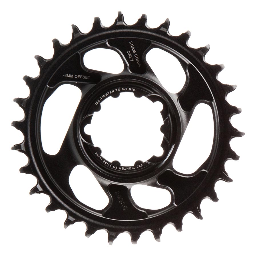 SRAM, Eagle, Chainring, Teeth: 30, Speed: 11/12, BCD: Direct Mount, Aluminum, Grey, -4mm