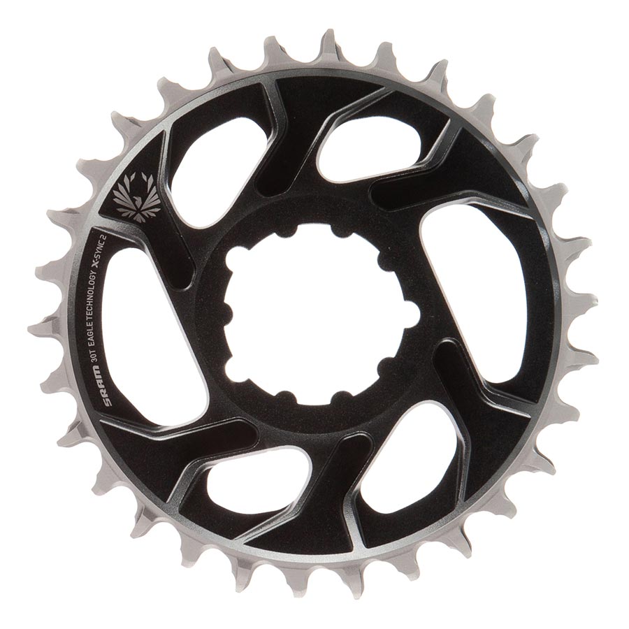 SRAM, Eagle, Chainring, Teeth: 30, Speed: 11/12, BCD: Direct Mount, Aluminum, Grey, -4mm