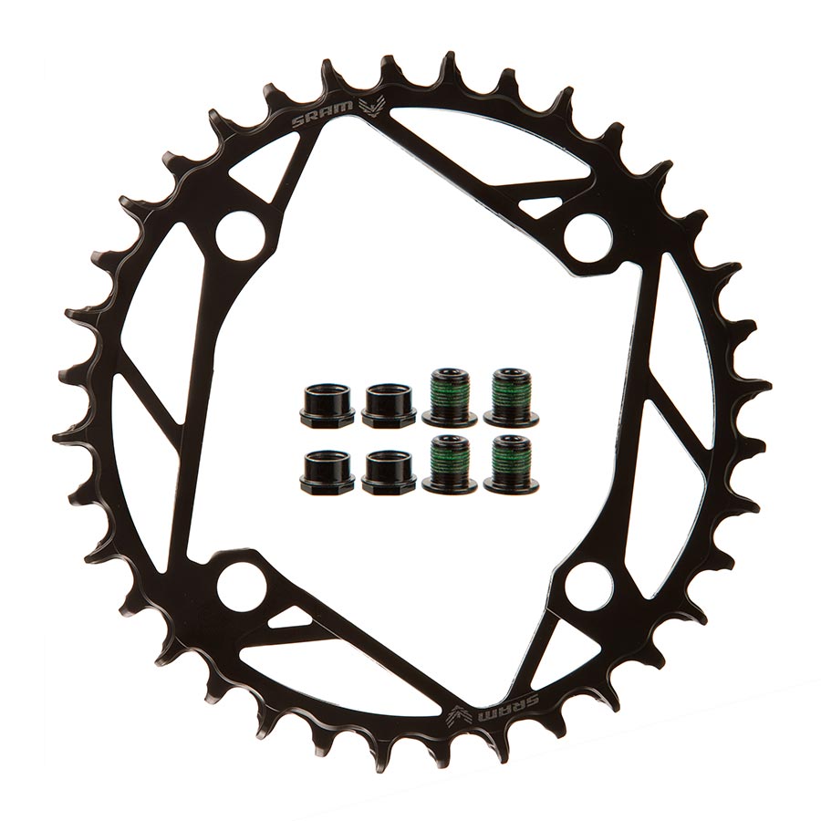 SRAM, Eagle T-Type E-MTB, Chainring, Teeth: 34, Speed: 12, BCD: 104, Bolts: 4, Steel, Black