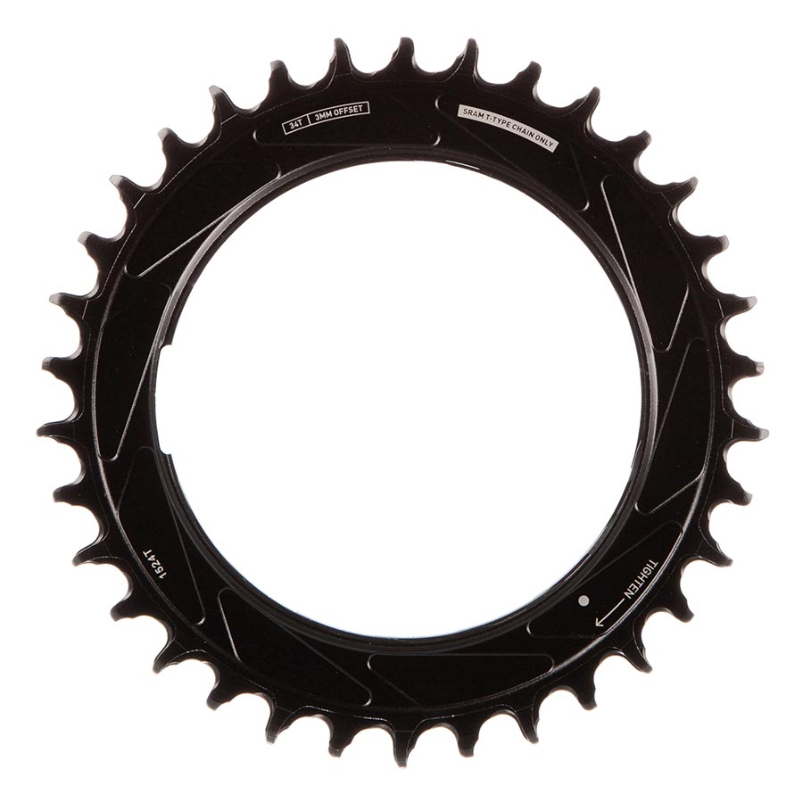 SRAM, Eagle T-Type Thread Mount 0mm Offset, Chainring, Teeth: 32, Speed: 12, BCD: Thread Mount, Aluminum, Black