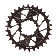 Wheels Manufacturing, 3-Bolt T-Type, Chainring, Teeth: 30, Speed: 12, BCD: Direct Mount SRAM 3 Bolt, Aluminum, Black