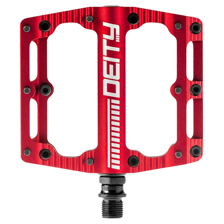 Deity, Black Kat, Platform Pedals, Body: Aluminum, Spindle: Cr-Mo, 9/16'', Black, Pair