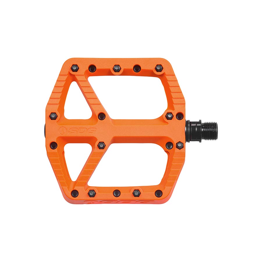 SDG Components, Comp, Platform Pedals, Body: Composite, Spindle: Cr-Mo, 9/16'', Red, Pair