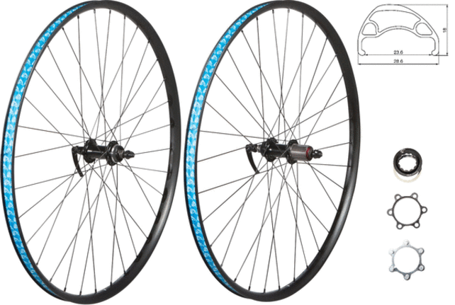 49°N 29 Disc Center Lock/6 Bolt QR Wheel