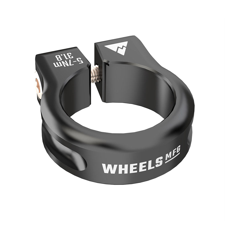 Wheels Manufacturing, Seatpost Collar, Seatpost Clamp, 28.6mm, Black