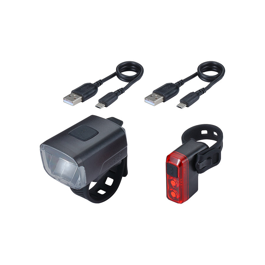 BBB Cycling, BLS-144 Stud33 Combo, Light, Front and Rear, Black, Set