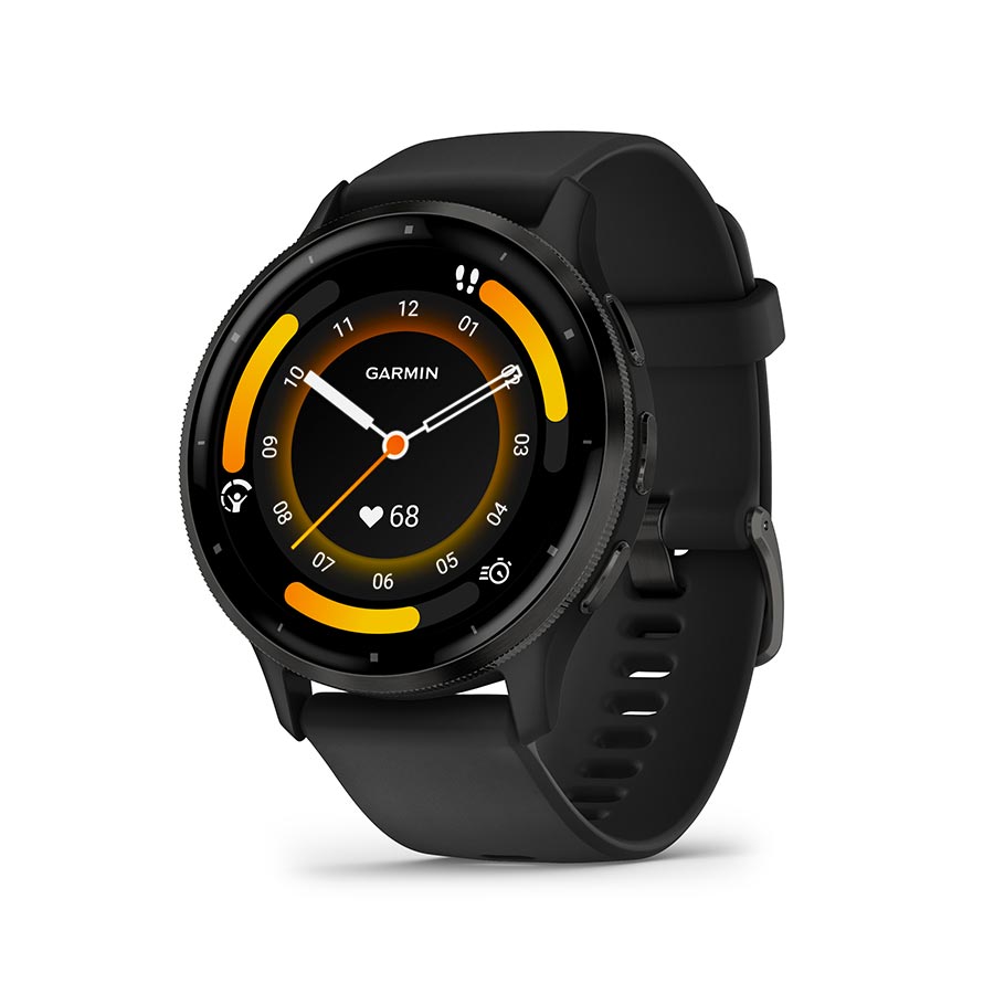 Garmin, Venu 3, Watch, Watch Color: Black, Wristband: Black - Silicone
