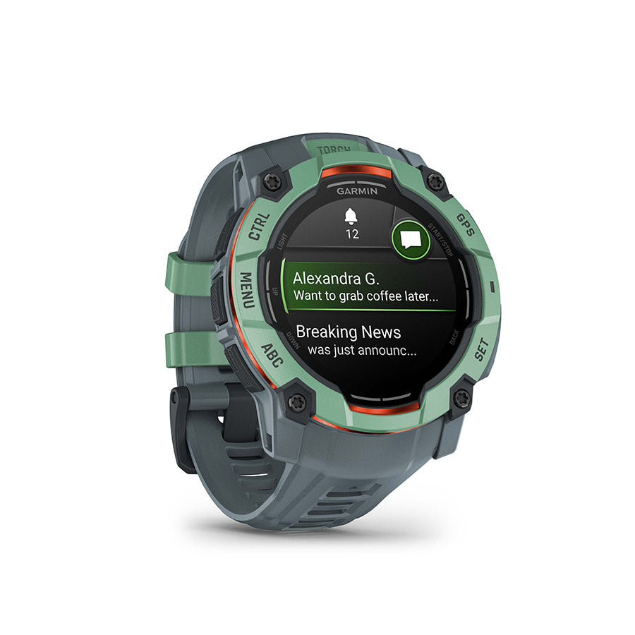 Garmin, Instinct 3 50mm AMOLED, Watch, Watch Color: Neo Tropic, Wristband: Twilight - Silicone