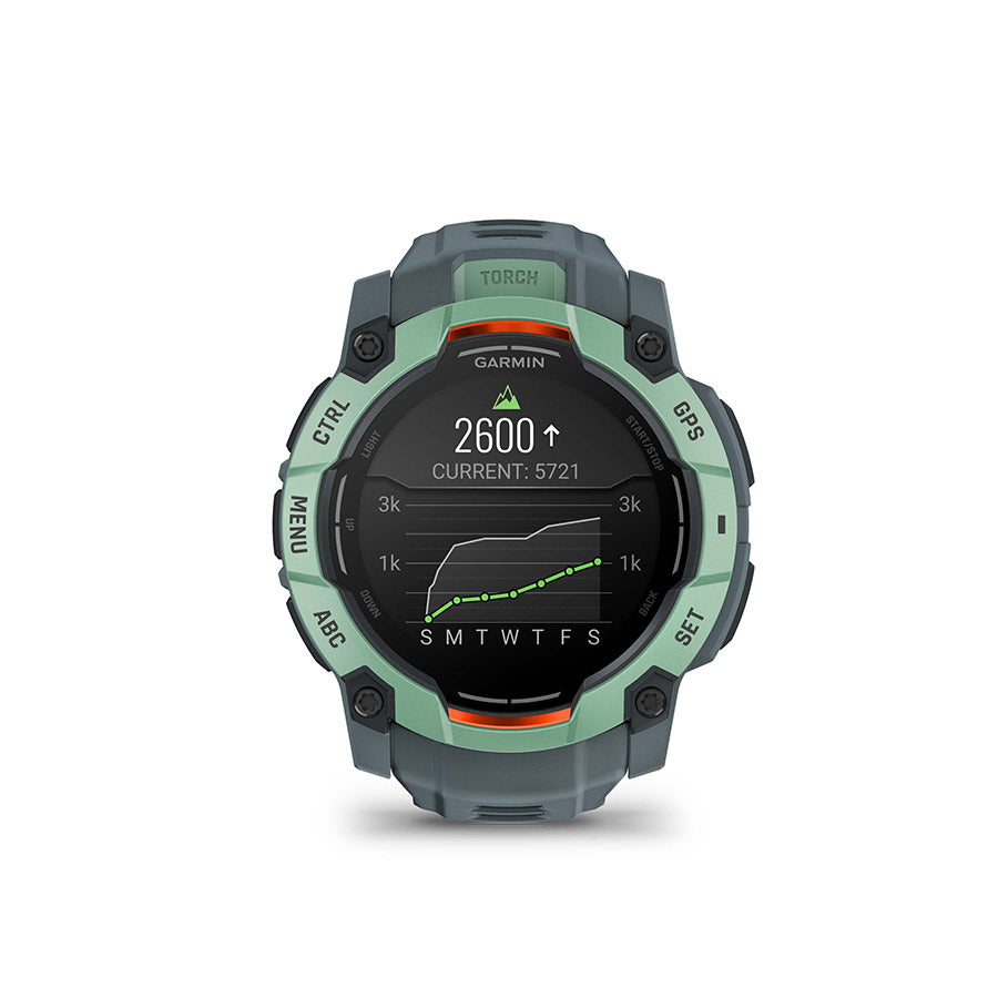 Garmin, Instinct 3 50mm AMOLED, Watch, Watch Color: Neo Tropic, Wristband: Twilight - Silicone