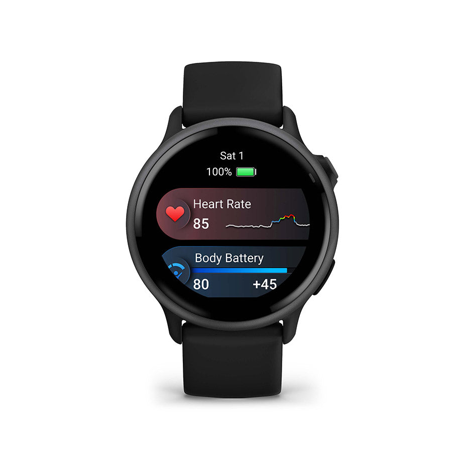 Garmin, vivoactive 6, Watch, Watch Color: Slate, Wristband: Black - Silicone