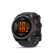Garmin, fenix 8 Pro 51 mm- AMOLED Sap., Watch, Watch Color: Grey, Wristband: Black/ Pebble Gray - Silicone