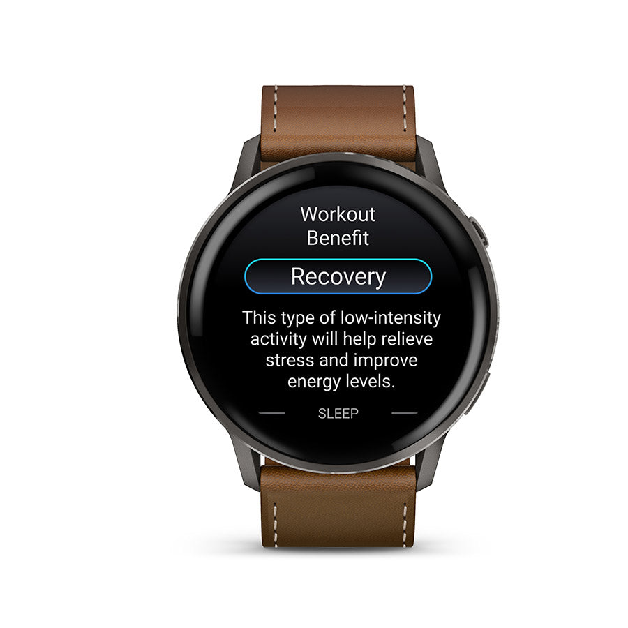 Garmin, Venu 4 45mm, Watch, Watch Color: Slate, Wristband: Black - Silicone