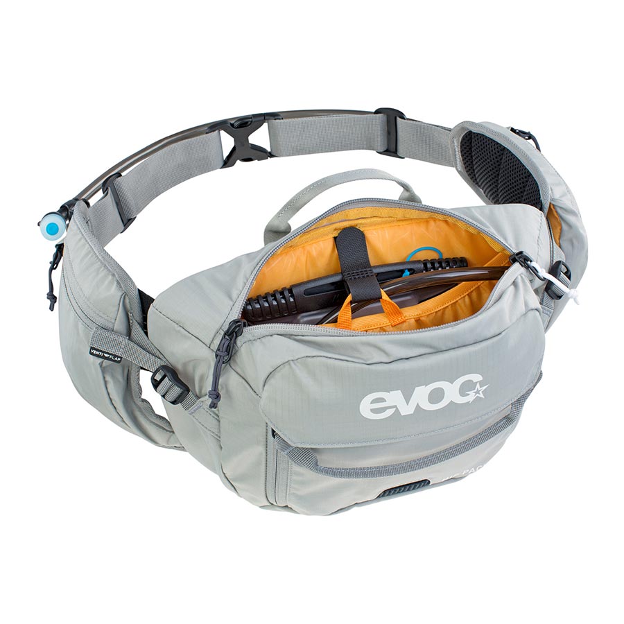 EVOC, Hip Pack 3L + 1.5L Bladder, Hydration Bag, Volume: 3L, Bladder: Included (1.5L), Stone