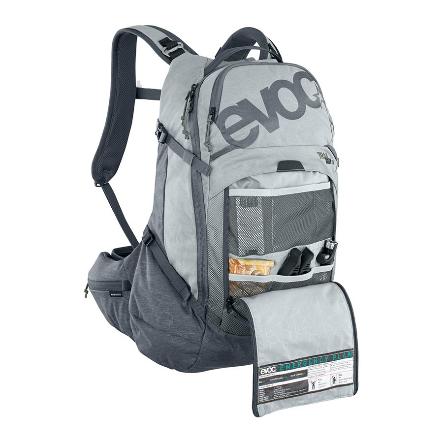 EVOC, Trail Pro, Protector backpack, 26L, Stone/Carbon Grey, SM