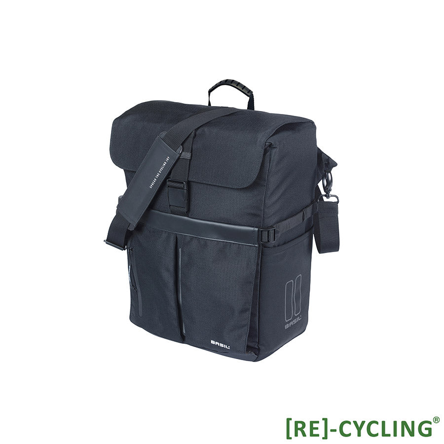 Basil, Move Simple, MIK Hooks, Pannier, 15L, Black