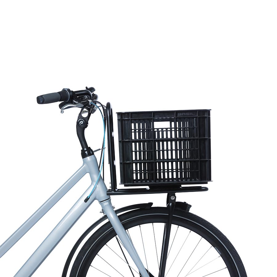 Basil, Bicycle Crate L, Basket, Black