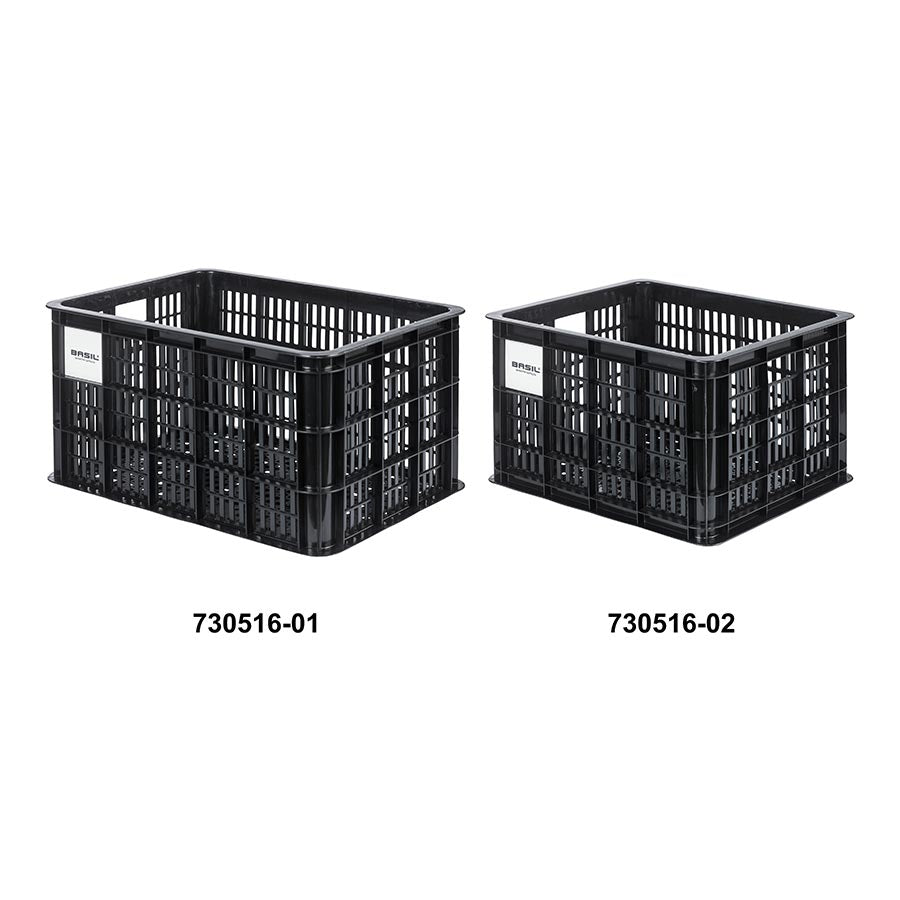 Basil, Bicycle Crate L, Basket, Black