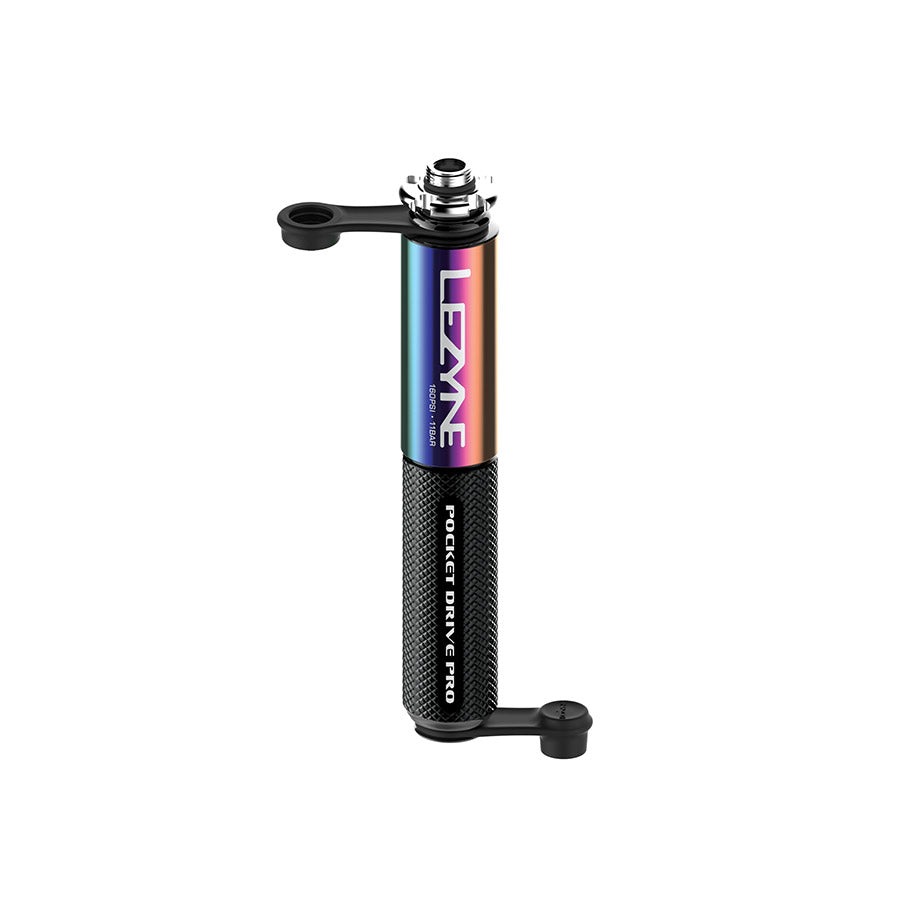 Lezyne, Pocket Drive Pro, Pump, 141mm, 160psi, ABS flip chuck, Multicolor