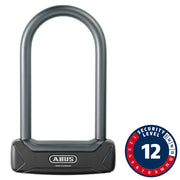 Abus, Granit Plus 640, U-Lock, Key, 12mm, 8.30cm x 15.0 cm, 3.3''x 5.9'', Black